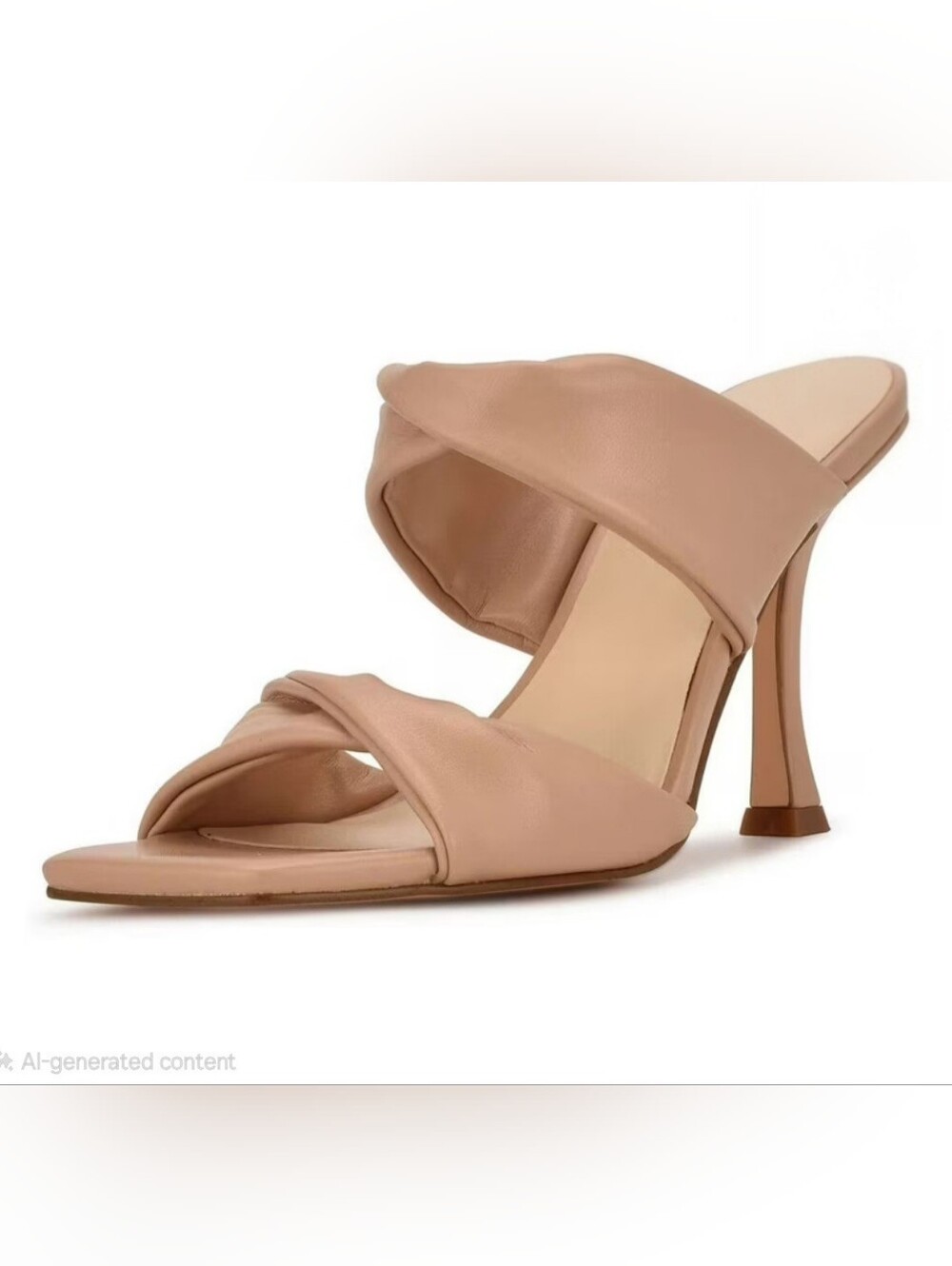 Nine West Sashah3 Light Natural Fashion Slip On Sandal/Heel. Sz 11. New